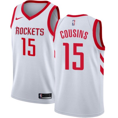 Nike Houston Rockets #15 DeMarcus Cousins White Youth NBA Swingman Association Edition Jersey
